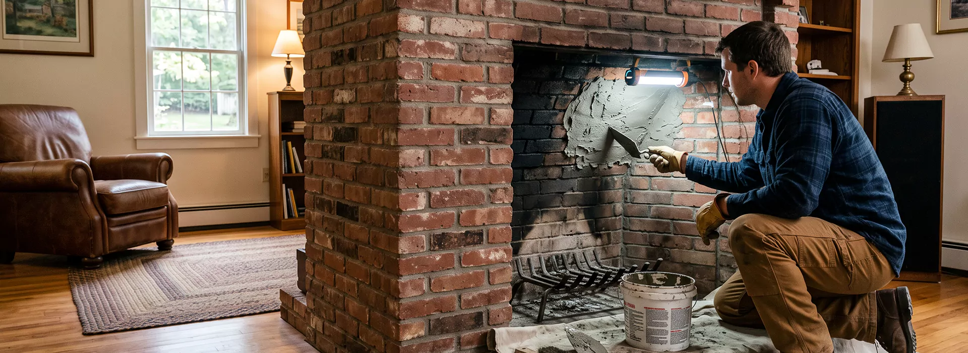 Fireplace Smoke Chamber Repair in Bridgewater