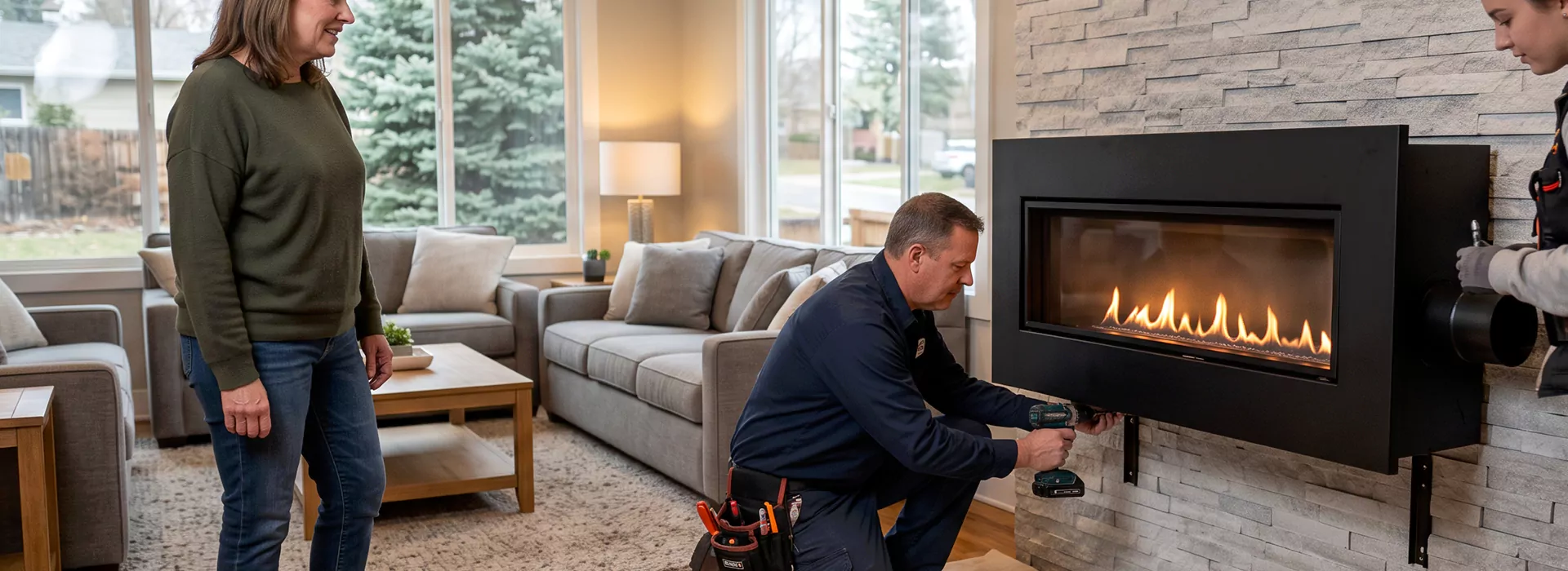 Floating Fireplace Installation Bridgewater, NJ