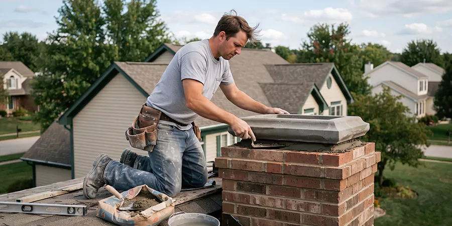Stone Chimney Crown Installation Bridgewater