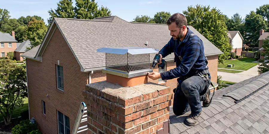 Masonry Chimney Spark Arrestor Installation Bridgewater