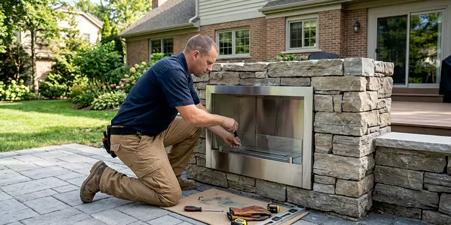 Outdoor Ethanol Fireplace Installation Bridgewater